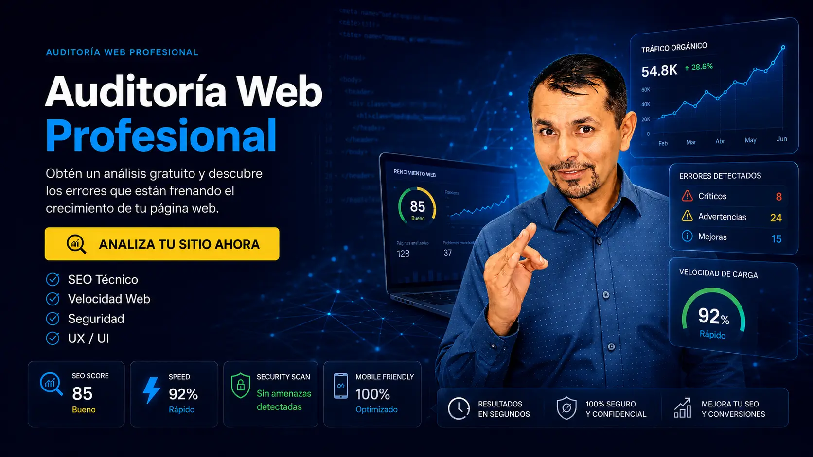Redacción estratégica web para convertir visitas en clientes con diseño web, SEO, seguridad y contenido persuasivo