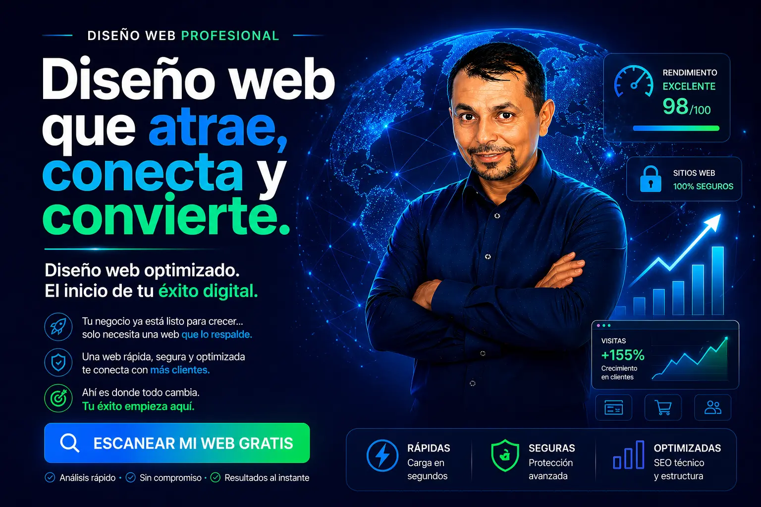Diseño web optimizado para negocios que atrae, conecta y convierte