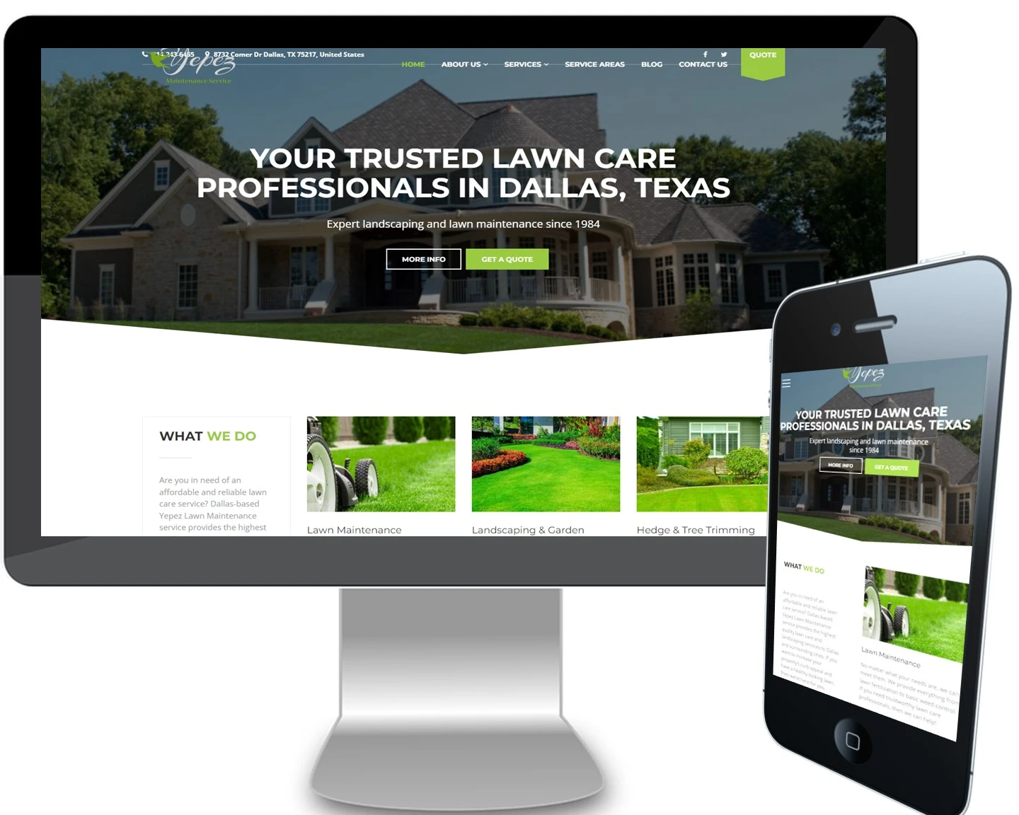 Example Web design Landscaping